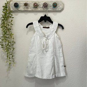 La Naturelle White Linen Dress (size 12-18 months)